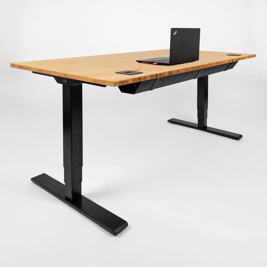 Stayble Bambus Schreibtisch, 140-180 cm, elektrisch höhenverstellbar, 2 Motoren von Deskonia - Produktbild 2 von 17