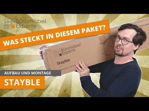 Höhenverstellbarer Schreibtisch Stayble ➜ Aufbau und Montage