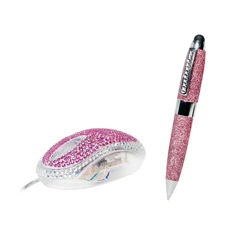 Designset aus Strassbesetzter Maus und Glitzerndem Touchpen von LogiLink - Produktbild 2 von 8