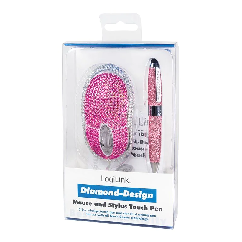 Designset aus Strassbesetzter Maus und Glitzerndem Touchpen von LogiLink - Produktbild 7 von 8