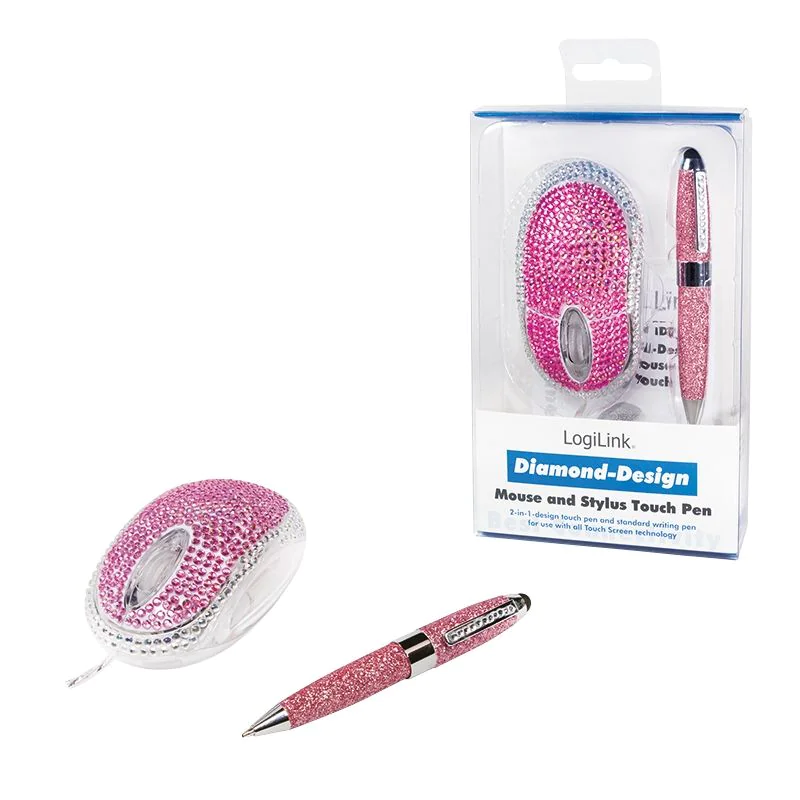 Designset aus Strassbesetzter Maus und Glitzerndem Touchpen von LogiLink - Produktbild 8 von 8