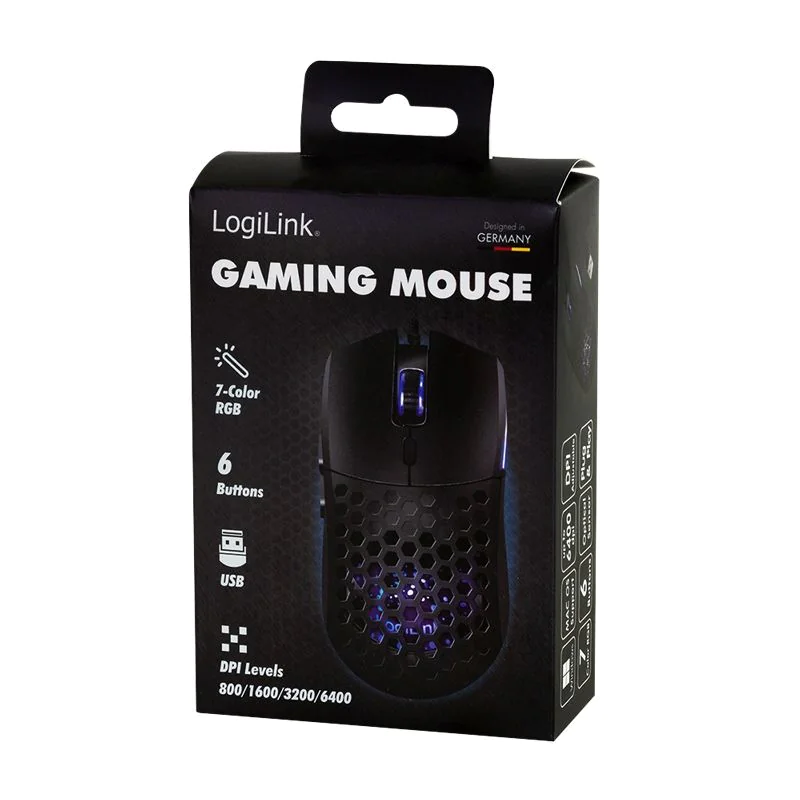 USB-Gaming-Maus 800/1600/3200/6400 dpi schwarz von LogiLink - Produktbild 6 von 7