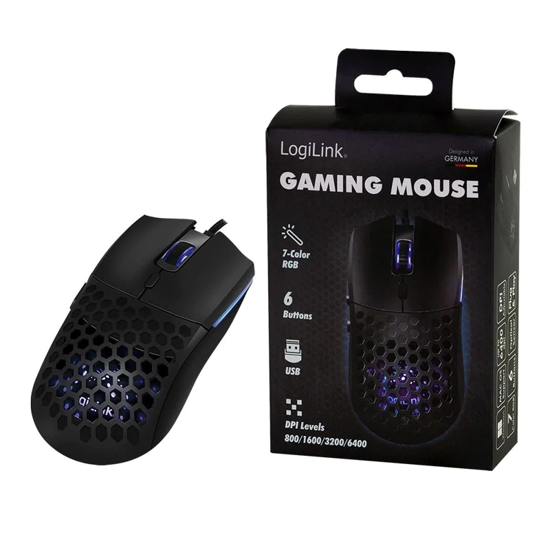 USB-Gaming-Maus 800/1600/3200/6400 dpi schwarz von LogiLink - Produktbild 7 von 7