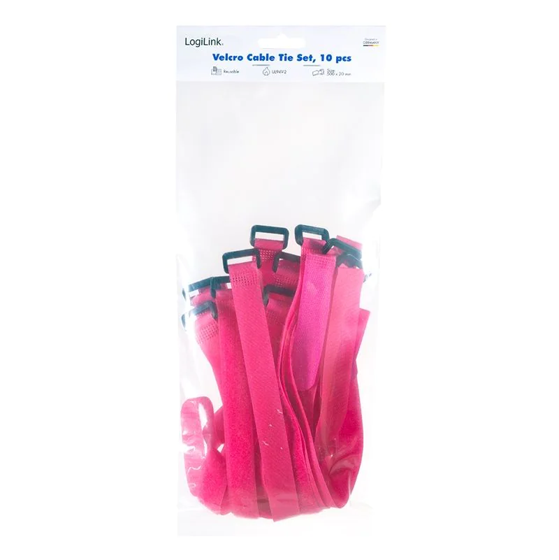 Kabelbinder (Klett) PA66 10 Stk. rosa B 20 mm L 500 mm von LogiLink - Produktbild 6 von 7