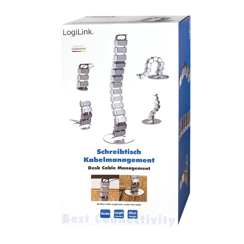 Kabelkanal flexibel 800 x 68 mm (18 Gelenke) silber von LogiLink - Produktbild 9 von 10