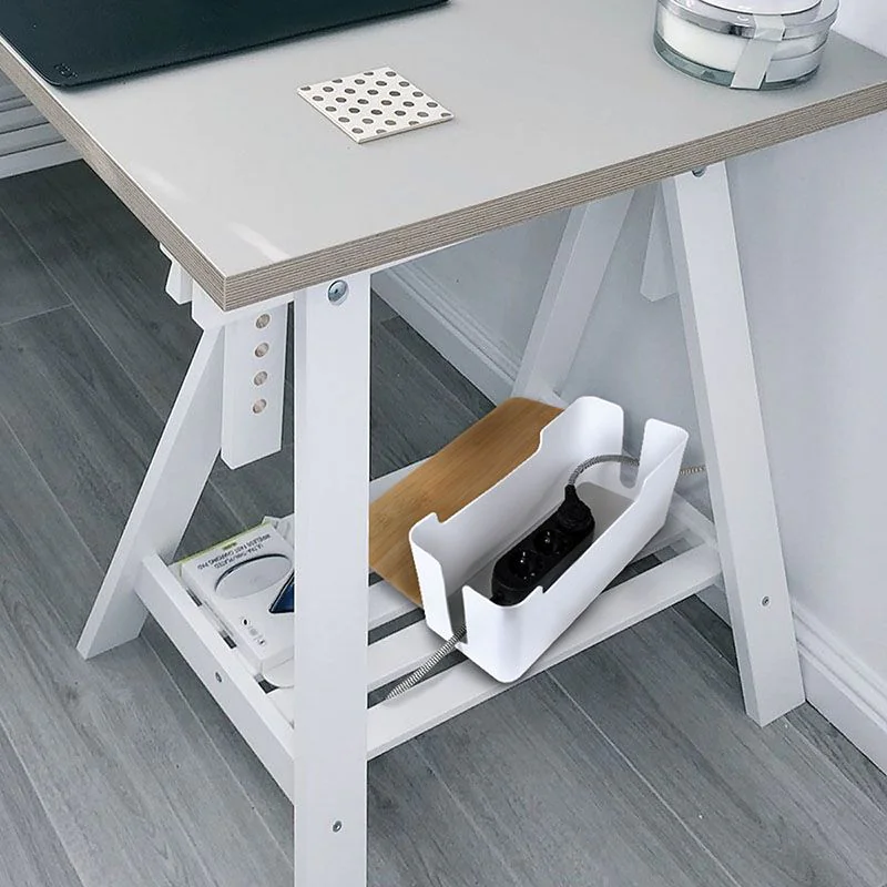 Kabelbox 320x140x130 mm weiß mit Bambus-Deckel von LogiLink - Produktbild 6 von 18