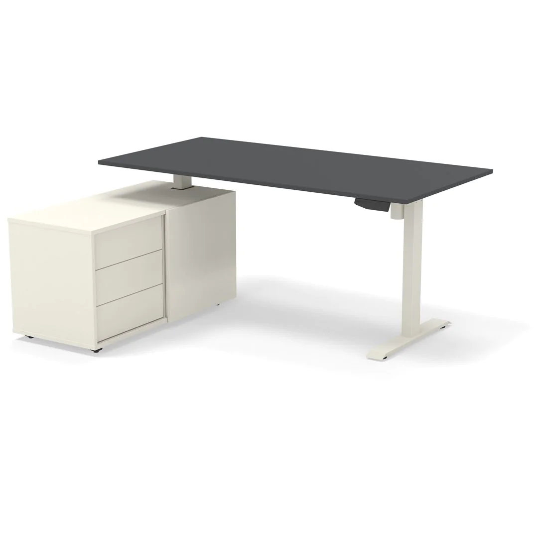 Höhenverstellbarer Schreibtisch Move 1 mit Sideboard von Kerkmann - Produktbild 7 von 9