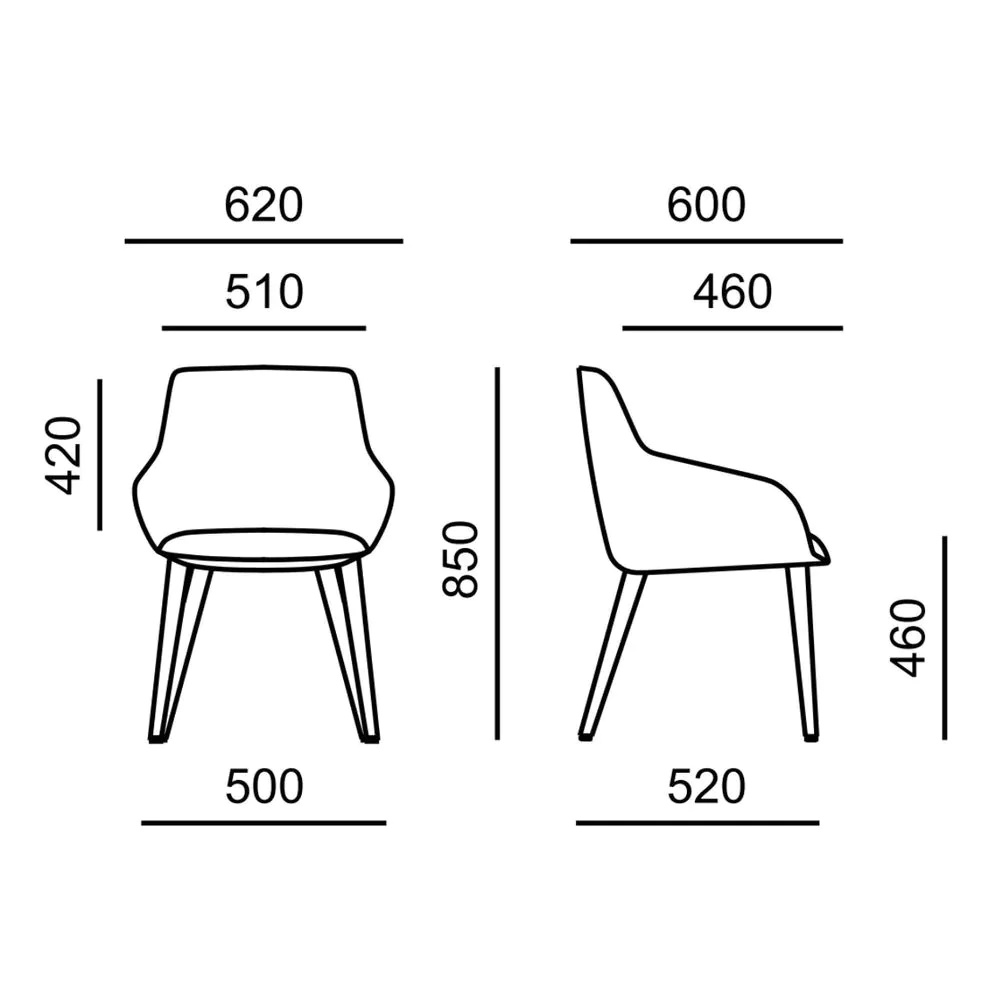 Konferenzstuhl Kloe 5300 4F Holz von RIM - Produktbild 4 von 5