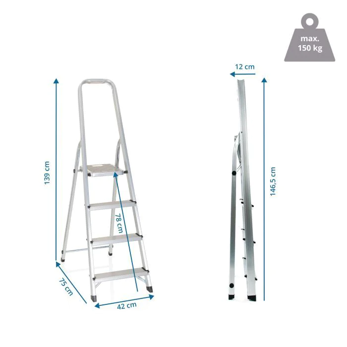 Klappleiter SOLID II Aluminium 4 Stufen von HJH - Produktbild 6 von 6