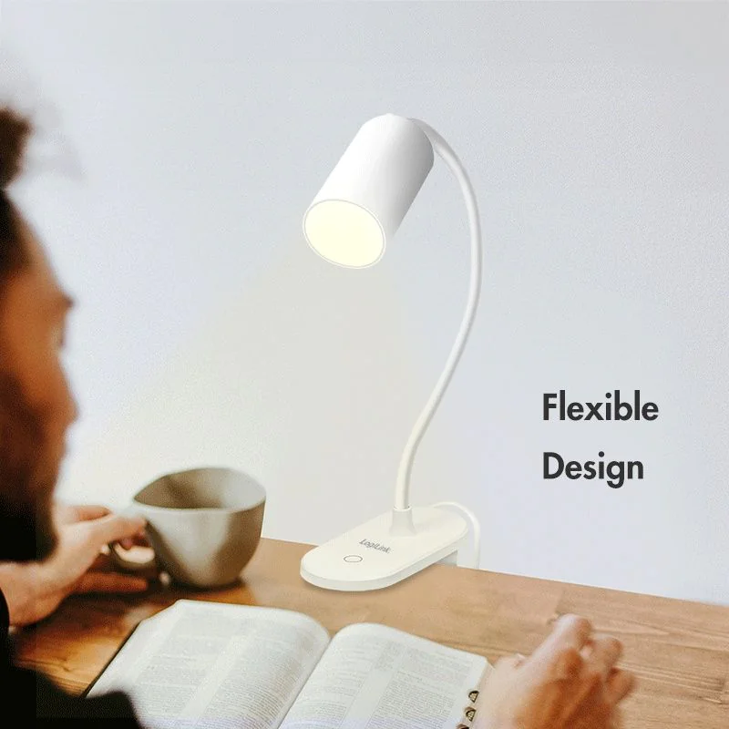 LED-Klemmleuchte 4000 K 200 lm 360° flexibler Hals 3-stufige Helligkeit Touch-Bedienung Weiß von LogiLink - Produktbild 2 von 5