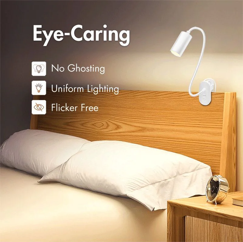 LED-Klemmleuchte 4000 K 200 lm 360° flexibler Hals 3-stufige Helligkeit Touch-Bedienung Weiß von LogiLink - Produktbild 3 von 5