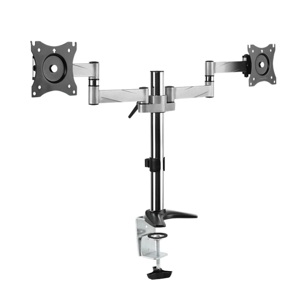 Monitorhalterung 2-fach 13–27" Aluminium Armlänge 342 mm von LogiLink - Produktbild 2 von 9