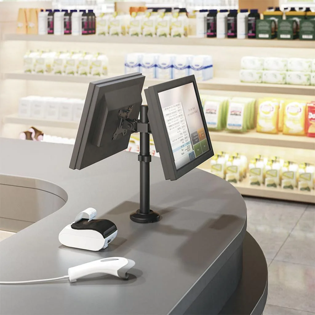 Monitorhalterung 2-fach 17–32" Stahl Curved Screens von LogiLink - Produktbild 4 von 11