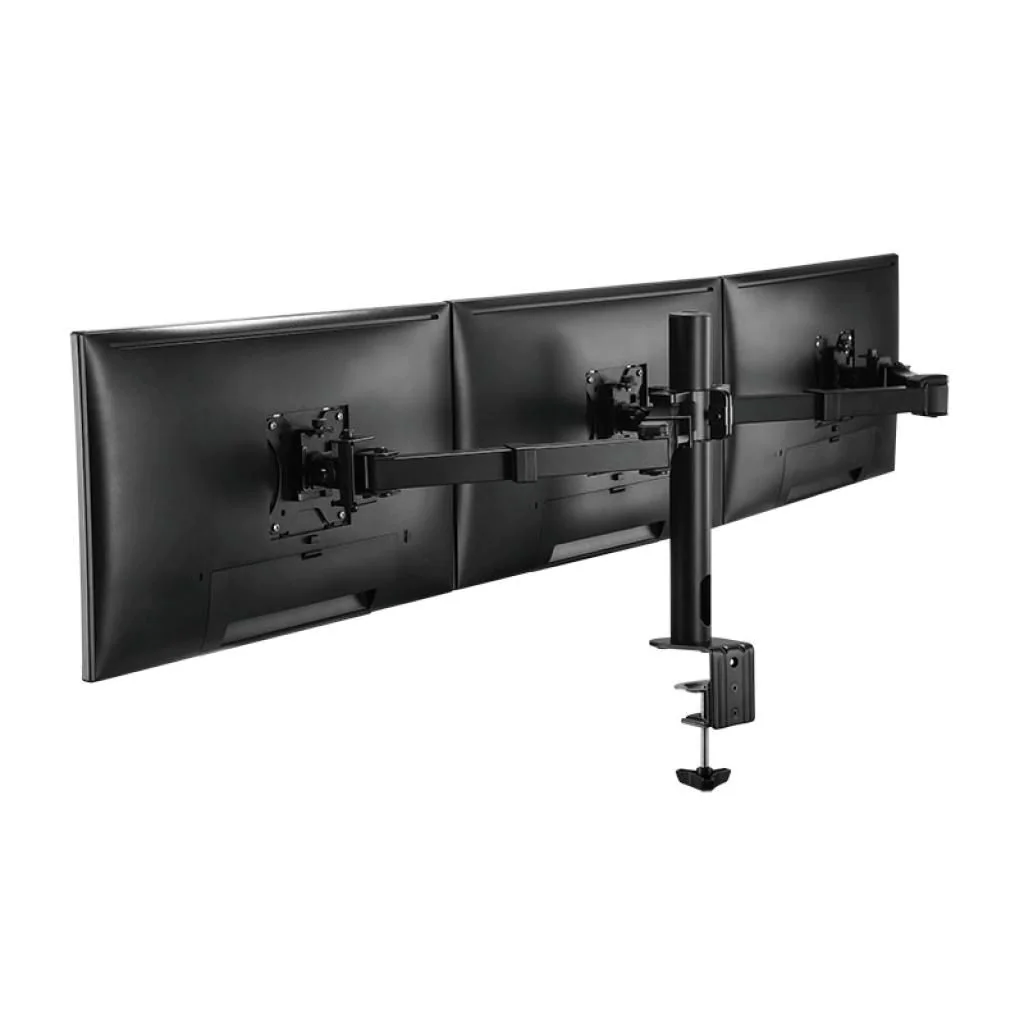 3-fach-Monitorhalterung 17–27" 7 kg je Arm max. Armläne 380 mm von LogiLink - Produktbild 3 von 13