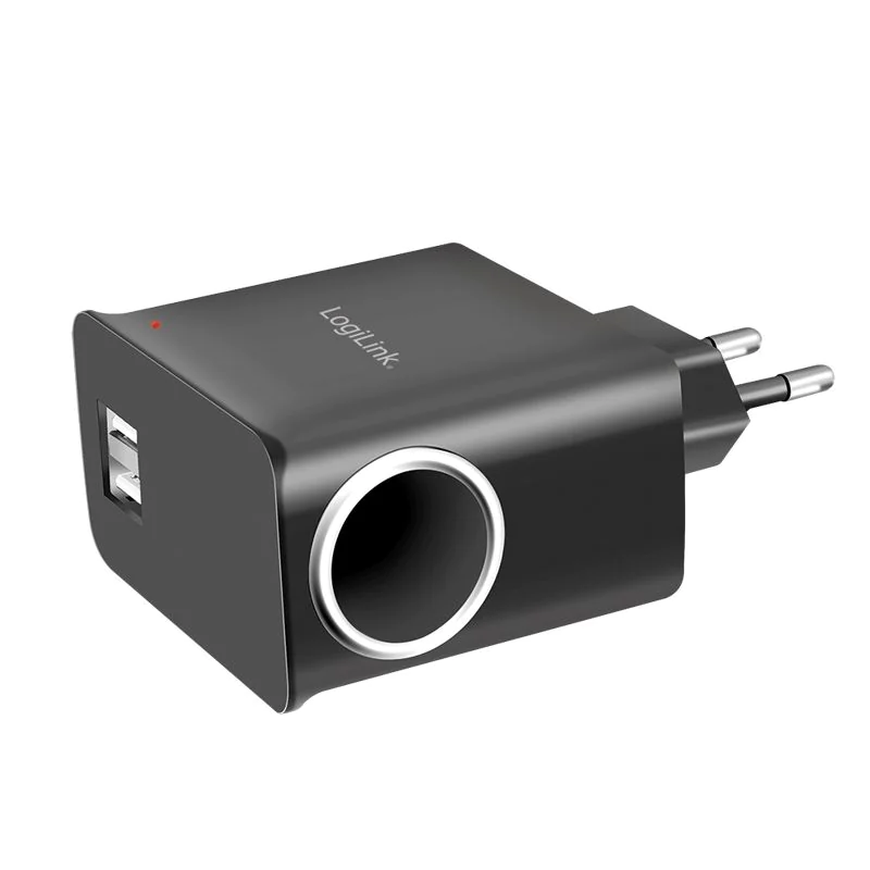 3-fach-USB-Steckdosenadapter 12 W 2x USB-A 1x Zigarettenanzünder-Buchse - TDI-PA0046