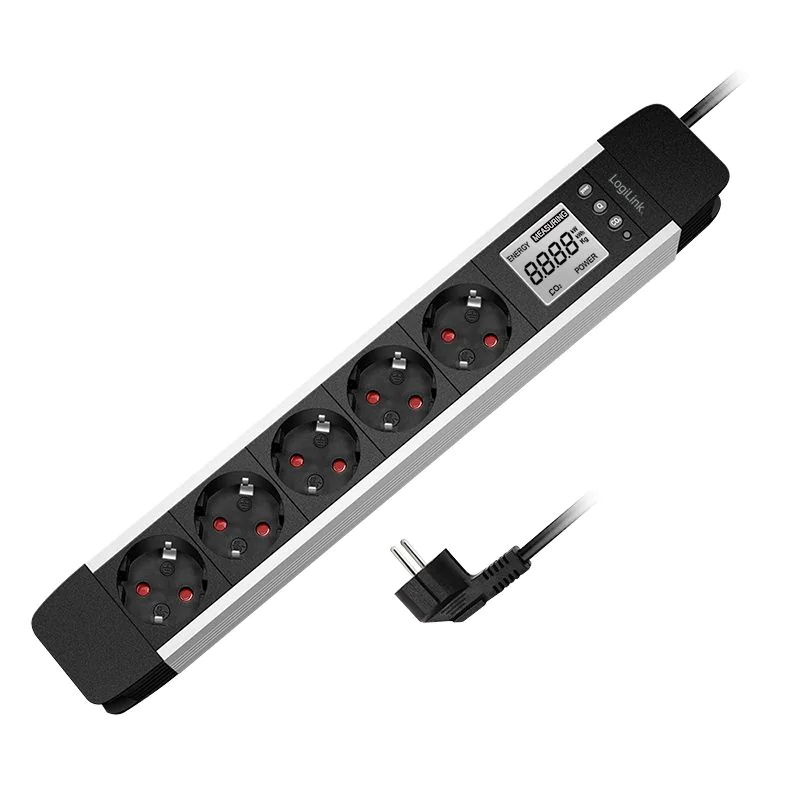 5-fach Steckdosenleiste LCD Display Echtzeit Energieverbrauch/CO2-Emission - TDI-LPS286
