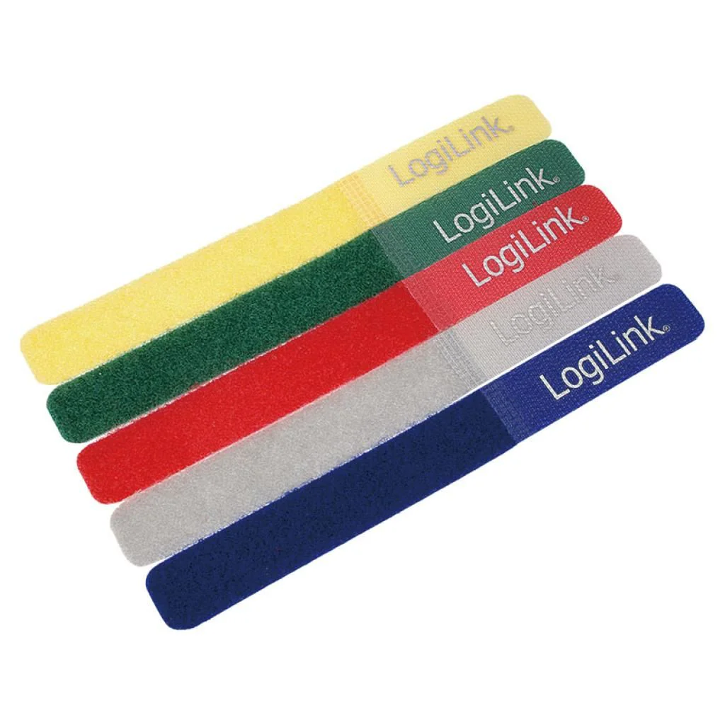 Kabelbinder (Klett) PA66 5 Stk. mischfarb. B 20 mm L 180 mm von LogiLink - Produktbild 1 von 7