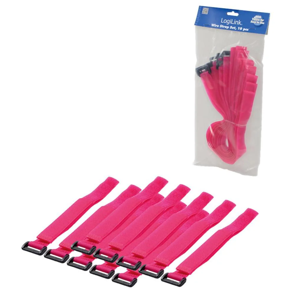 Kabelbinder (Klett) PA66 10 Stk. rosa B 20 mm L 500 mm von LogiLink - Produktbild 4 von 7