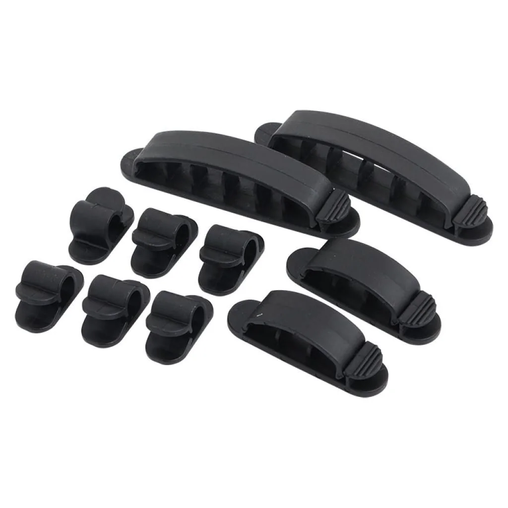 Kabelhalter-Set ABS 10 Stk. schwarz selbstklebend von LogiLink - Produktbild 2 von 9
