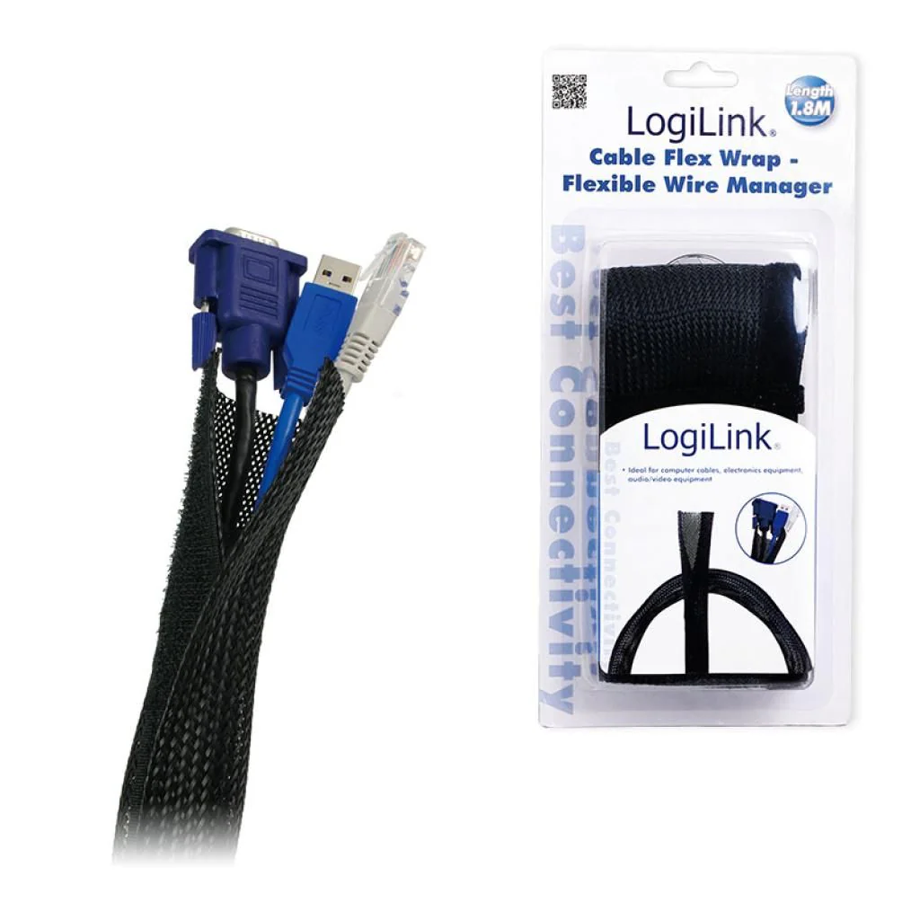 Kabelschlauch Ø32 mm mit Klettverschluss von LogiLink - Produktbild 5 von 9