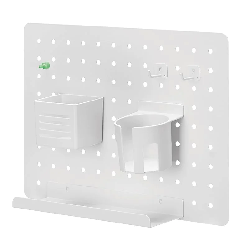 Lochplatten-Organizer/Kombination Wandmontage 42 x 32 x 9,8 cm bis 5 kg Weiß - TDI-PB0105