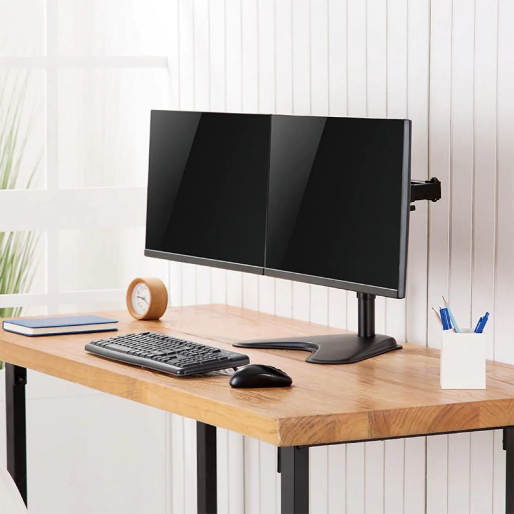 Monitorständer 2-fach 17–32" Stahl Armlänge je 390 mm von LogiLink - Produktbild 6 von 15