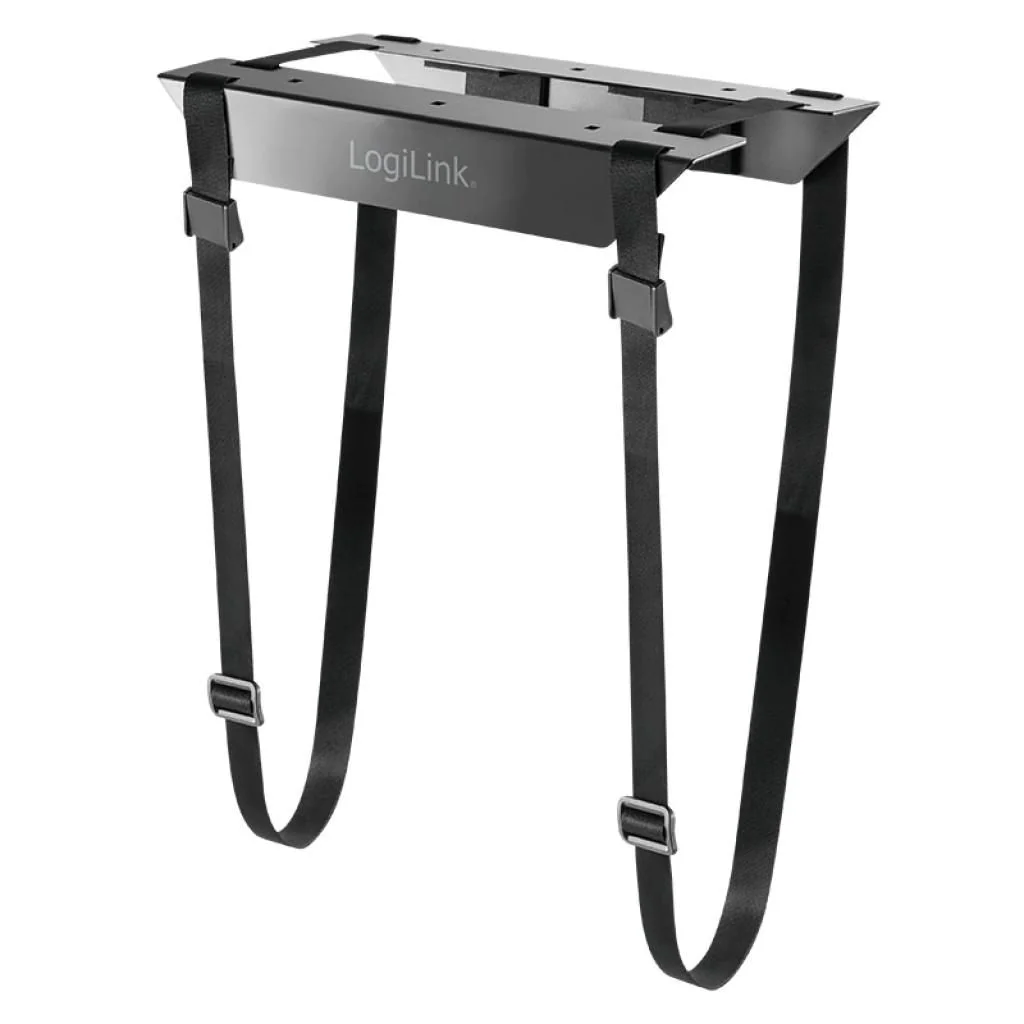 PC-Tower-Halterung bis 10 kg mit flexibler Gurt-Befestigung Schwarz von LogiLink - Produktbild 3 von 13