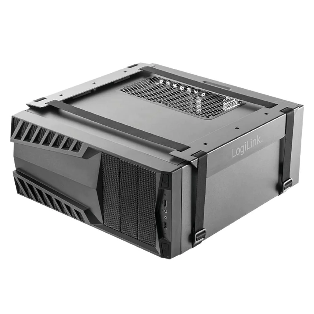 PC-Tower-Halterung bis 10 kg mit flexibler Gurt-Befestigung Schwarz von LogiLink - Produktbild 4 von 13