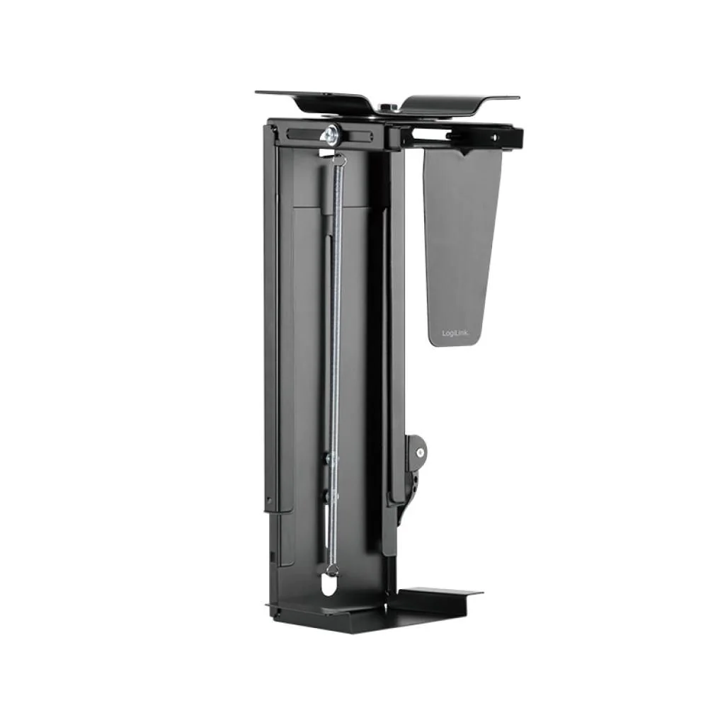 PC-Tower-Halterung bis 10 kg H 300–510 mm B 88–203 mm drehbar Untertischmontage Schwarz von LogiLink - Produktbild 1 von 19