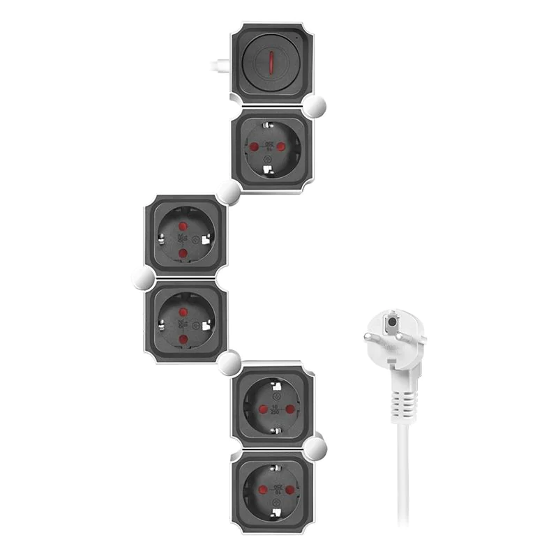 Steckdosenleiste 5-fach 5x CEE 7/3 flexibel 1,5 m - TDI-LPS277
