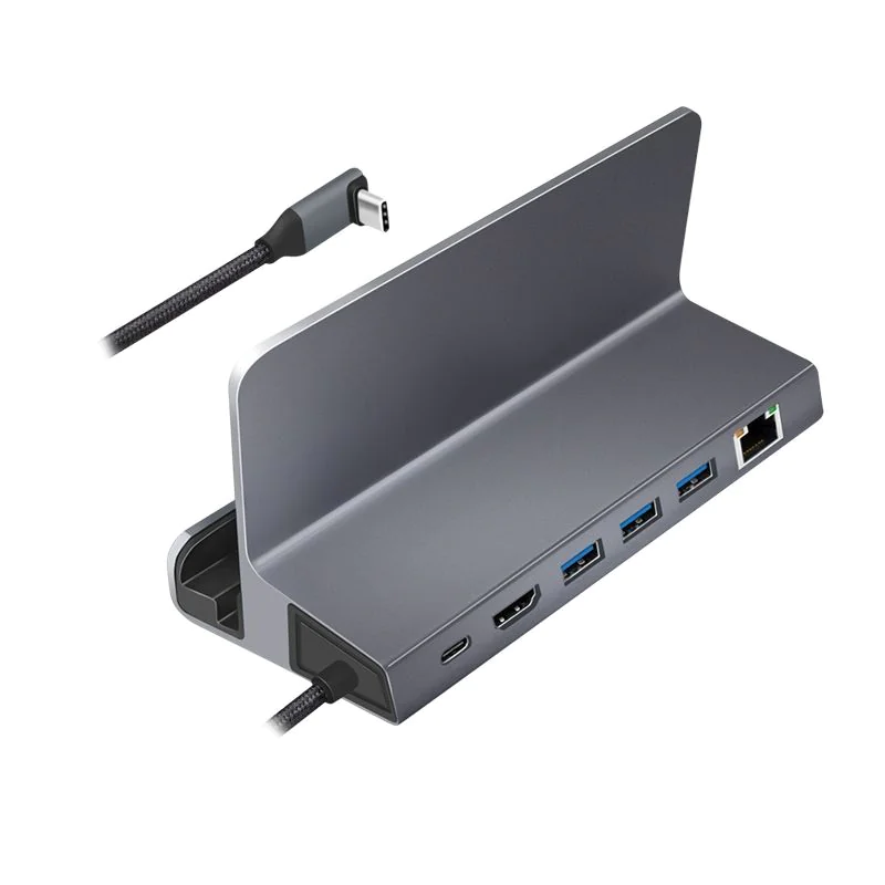 USB 3.2 Gen1 Dockingstation und Halterung 6-Port USB-C PD Aluminium silber von LogiLink - Produktbild 1 von 10