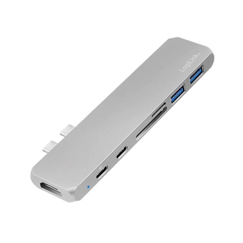 USB 3.2 Gen2x2 Dockingstation 7-Port PD silber von LogiLink - Produktbild 1 von 7