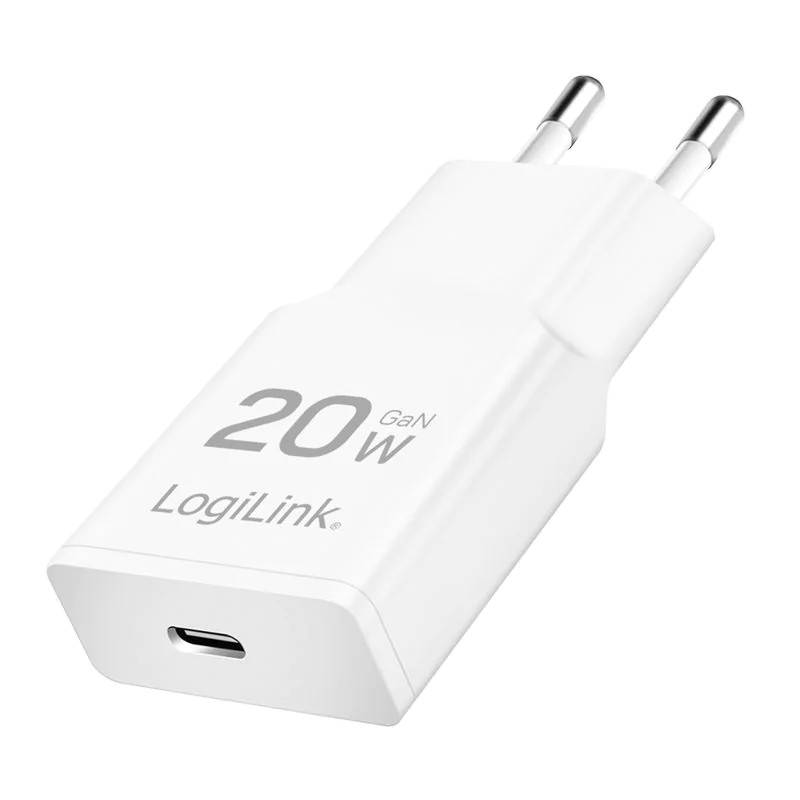 USB-C Steckdosenadapter 20 W GaN extra schmal 1x USB-C (PD) Weiß - TDI-PA0345