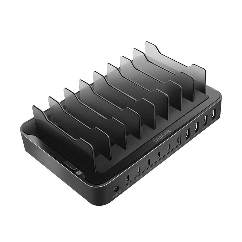 USB-C-Ladestation 4x USB-A & 6x USB-C PD & QC 3.0 120 W schwarz von LogiLink - Produktbild 3 von 9