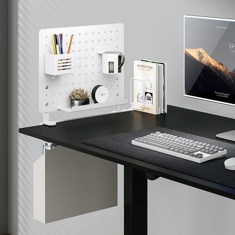 Lochplatten-Büroschienenorganizer/Kombination 55,7×17,2×74,5 cm bis 26 kg Weiß - TDI-PB0101