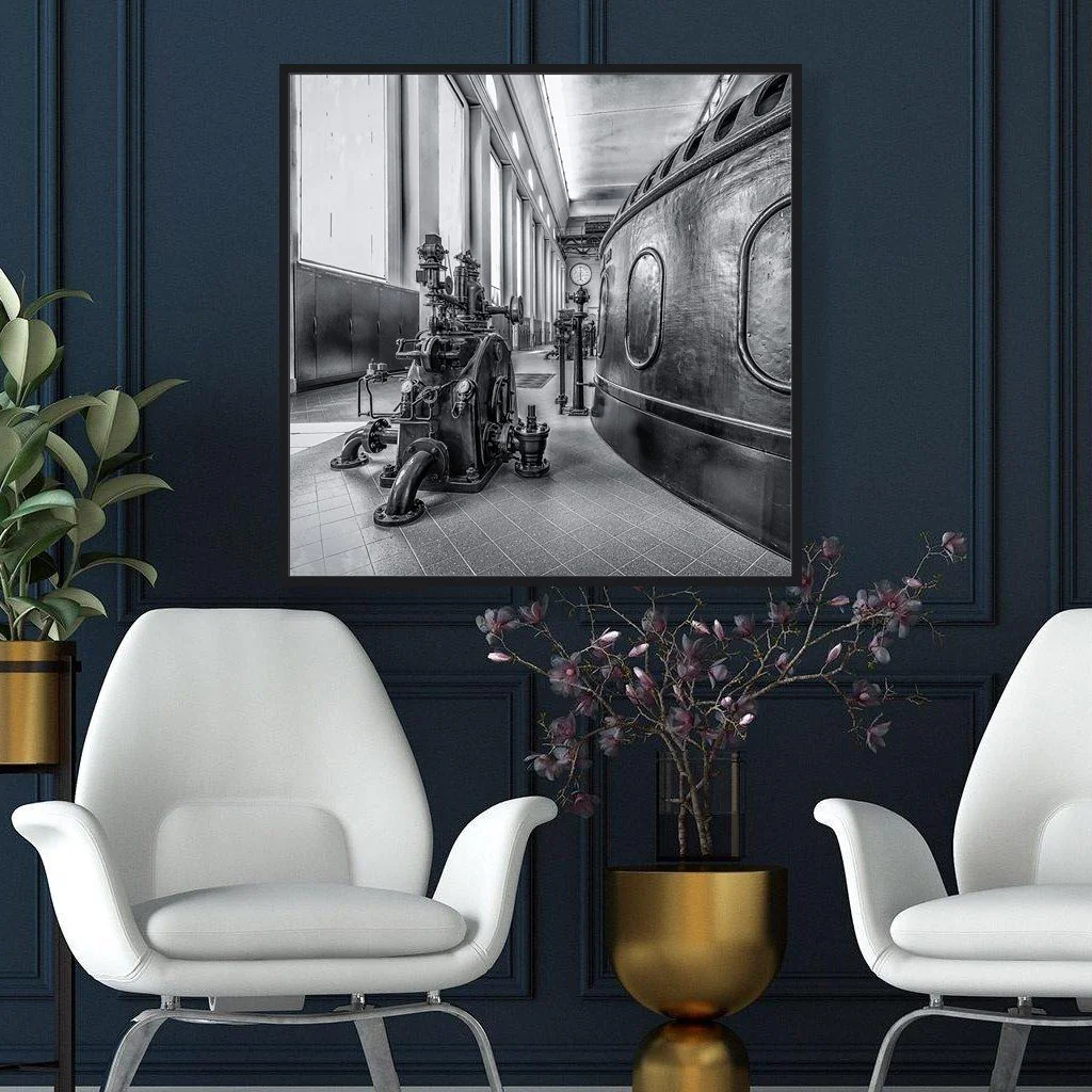 Frameless Picture – Kraftwerk (Schwarzweiß) - SSA-FLPIC-20245001