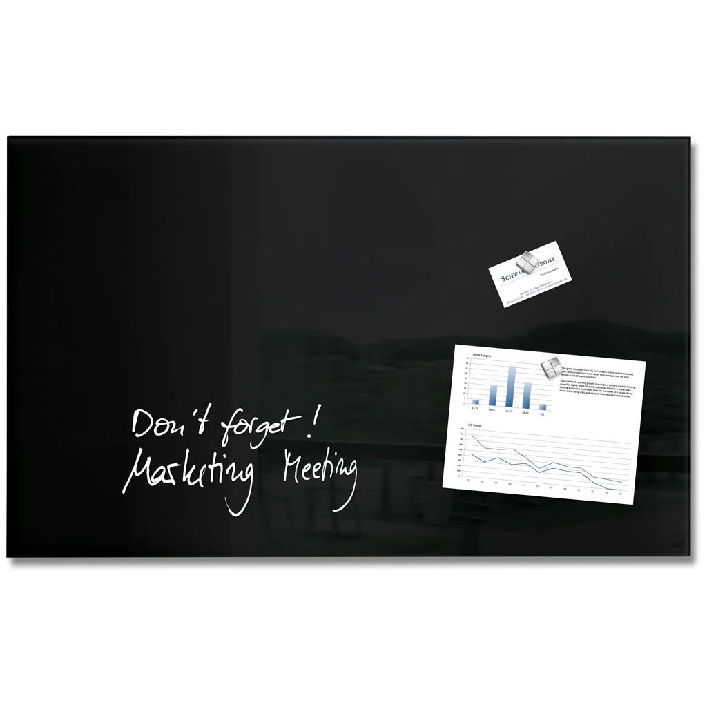 Glas-Magnettafel Artverum 78 x 48 x 1,5 cm - Schwarz - SIG-GL130