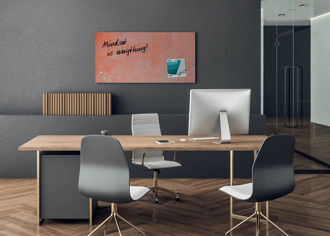 Glas-Magnettafel Artverum 91 x 46 x 1,5 cm - Red Wall matt von Sigel - Produktbild 2 von 7