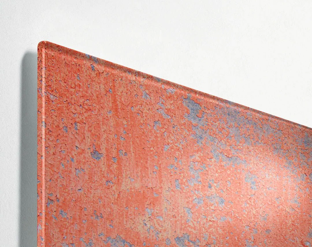 Glas-Magnettafel Artverum 91 x 46 x 1,5 cm - Red Wall matt von Sigel - Produktbild 6 von 7