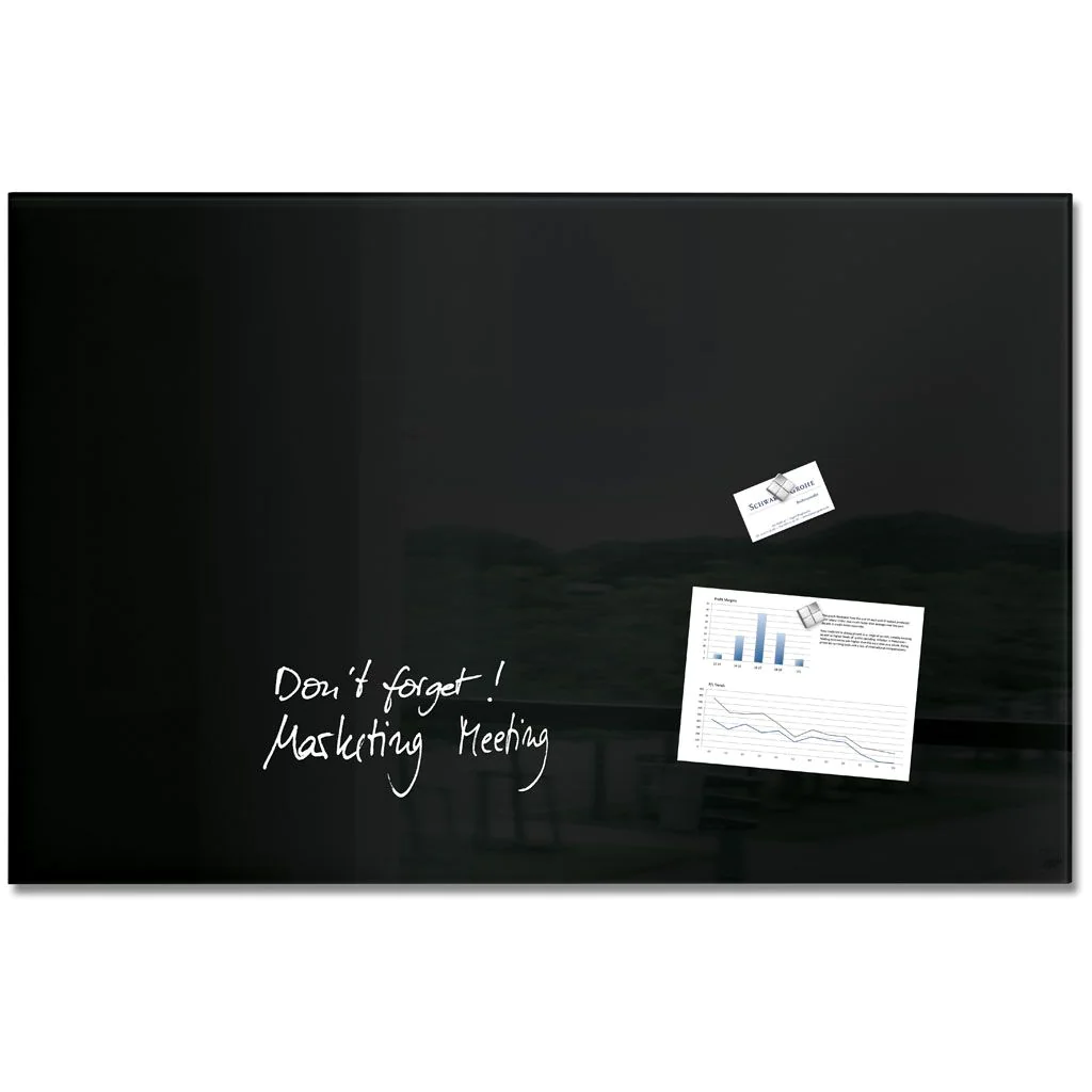 Glas-Whiteboard Artverum 100 x 65 x 1,5 cm - Schwarz von Sigel - Produktbild 1 von 10