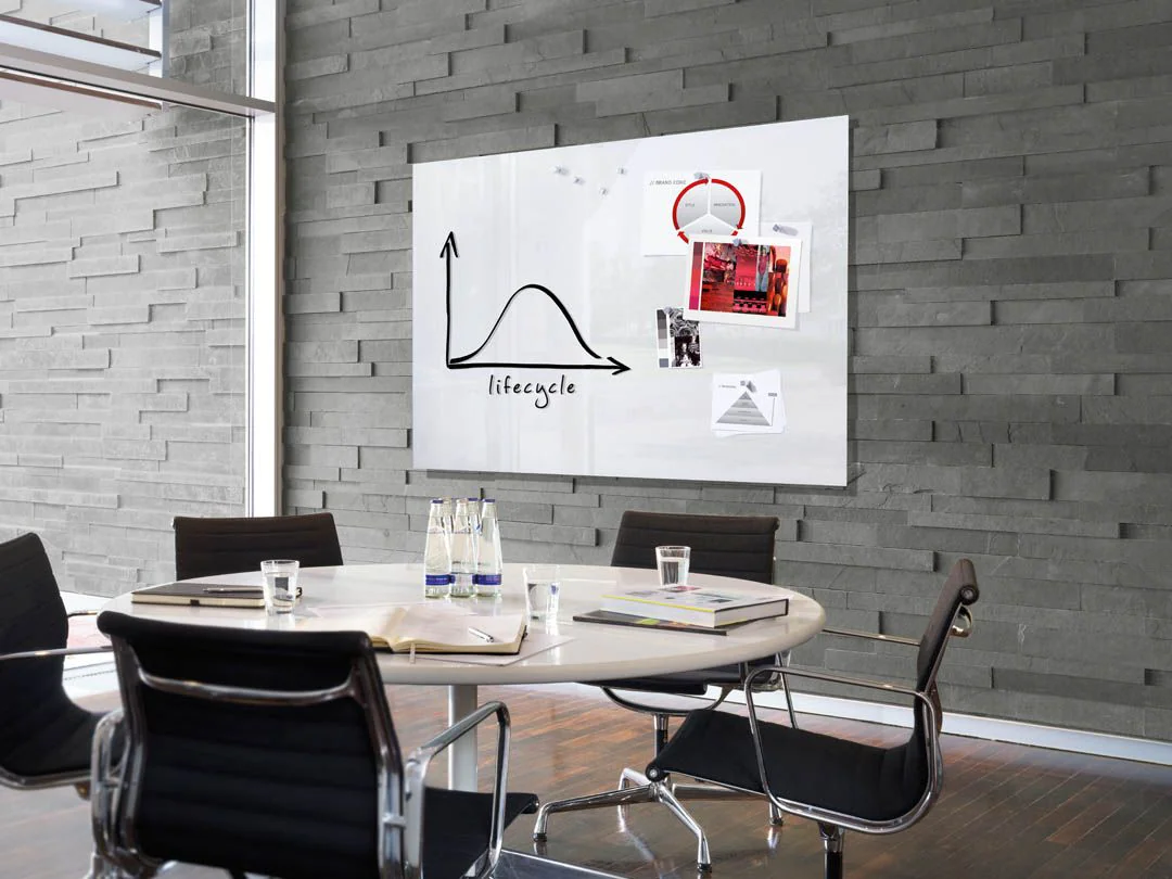 Glas-Whiteboard Artverum 120 x 90 x 1,8 cm - Super-Weiß von Sigel - Produktbild 3 von 8
