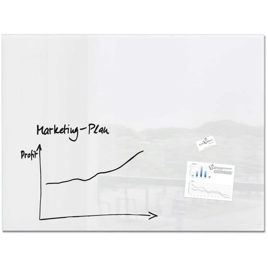 Glas-Whiteboard Artverum 120 x 90 x 1,8 cm - Super-Weiß von Sigel - Produktbild 1 von 8