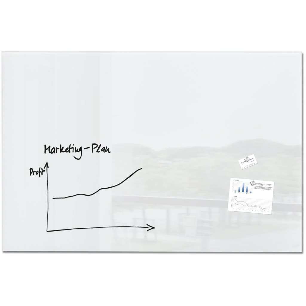 Glas-Whiteboard Artverum 150 x 100 x 1,8 cm - Super-Weiß von Sigel - Produktbild 1 von 8