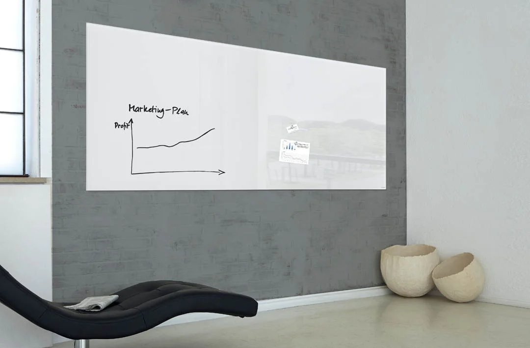 Glas-Whiteboard Artverum 200 x 100 x 1,8 cm - Super-Weiß von Sigel - Produktbild 2 von 10