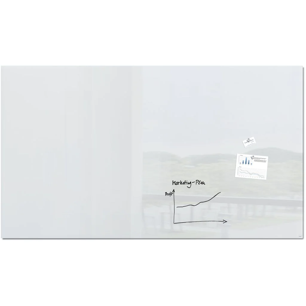 Glas-Whiteboard Artverum 240 x 120 x 1,8 cm - Super-Weiß von Sigel - Produktbild 1 von 9