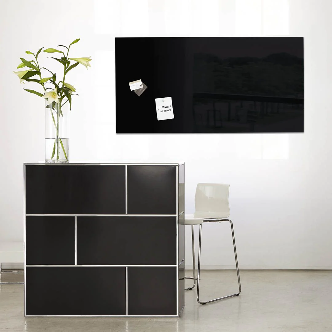 Glas-Whiteboard Artverum 130 x 55 x 1,5 cm - Schwarz von Sigel - Produktbild 2 von 10