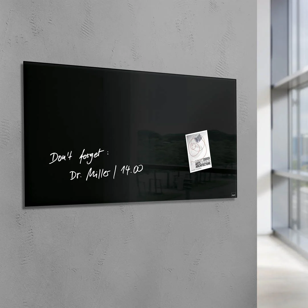 Glas-Whiteboard Artverum 130 x 55 x 1,5 cm - Schwarz von Sigel - Produktbild 4 von 10