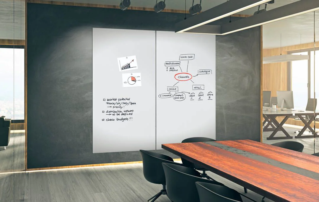 Glas-Whiteboard Artverum 200 x 100 x 1,8 cm - Super-Weiß matt von Sigel - Produktbild 2 von 11