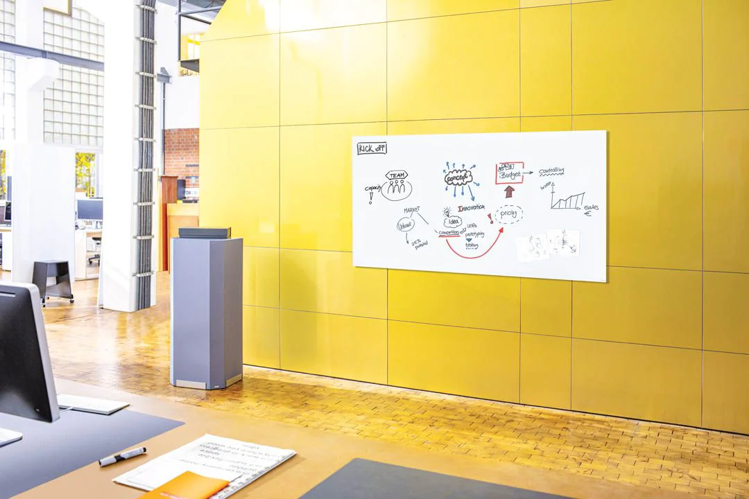 Glas-Whiteboard Artverum 200 x 100 x 1,8 cm - Super-Weiß matt von Sigel - Produktbild 4 von 11