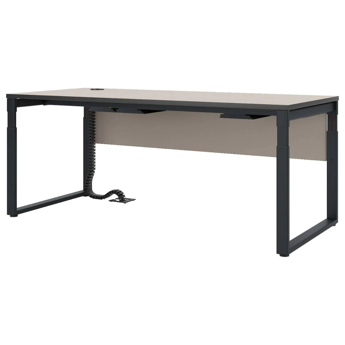 Schreibtisch SQart O-LEG mit Beinraumblende - NST-SQART-DESK-O-LEG-PNM